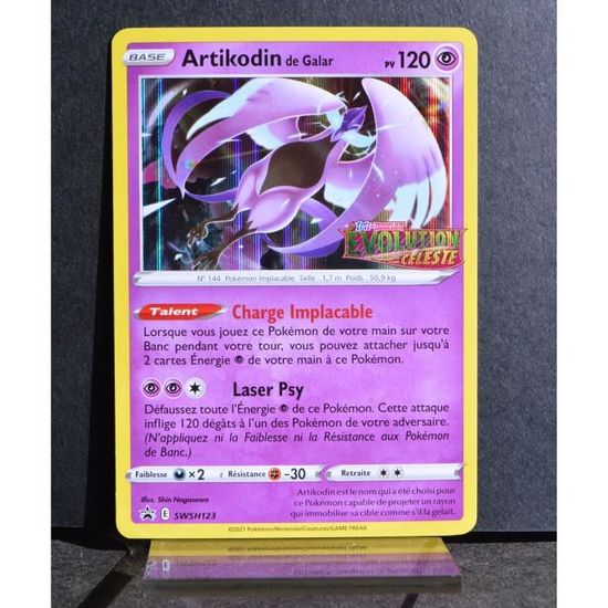 Carte Pokémon Artikodin de Galar 120 PV SWSH123 Promo NEUF FR ...