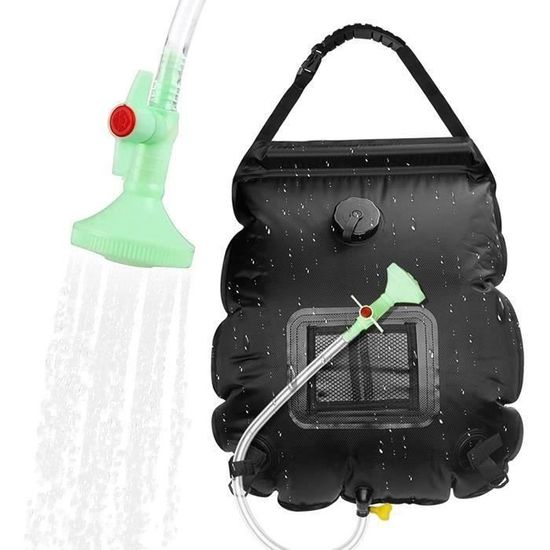Sac De Douche Solaire 20L DASIAUTOEM – Portable, Chauffe à 40°C, Idéal Camping Et Rando