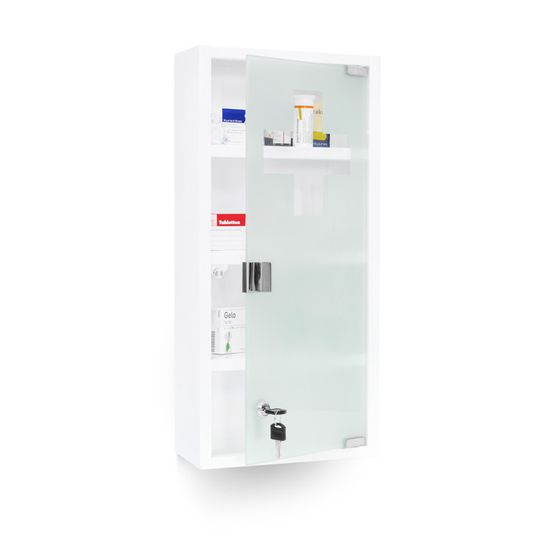 Relaxdays Armoire A Pharmacie Blanche Inox Avec Porte Magnetique
