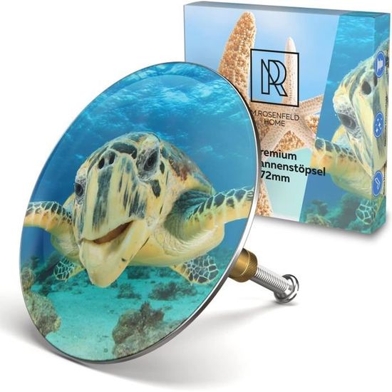 Bouchon Baignoire Laiton Chromé 72 Mm - Hauteur Réglable 45-65 Mm Avec Joint Silicone - Robuste Antifuite - 5