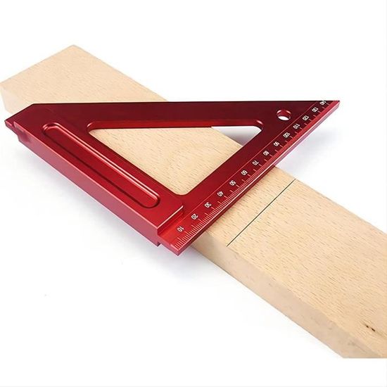 Équerre 3D Multi-Angle Pour Menuisier - 22.5° à 90° - Précision 0.1mm - Aluminium Rouge