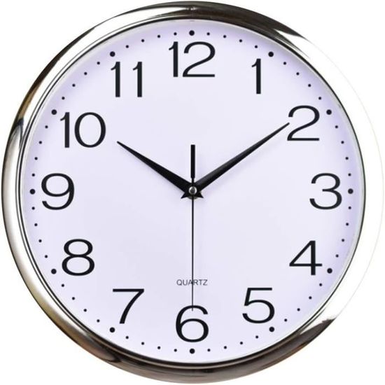 Caredy Horloge Murale, Grande Pendule Murale Silencieuse En Forme De