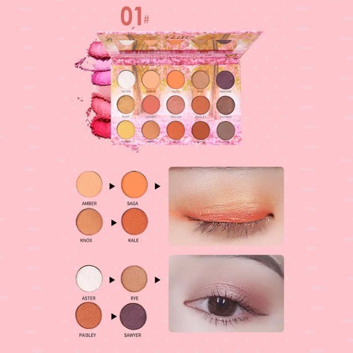 Maquillage Couleur 15 Couleur Ombre Plate Pearl Light Matte Girl Shadow ZHL90619527A_lucypllo