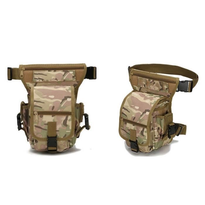 CP camouflage -Sac banane tactique militaire pour hommes, sacoche de cuisse pour outil, sac de taille pour chasse, moto, équitation,