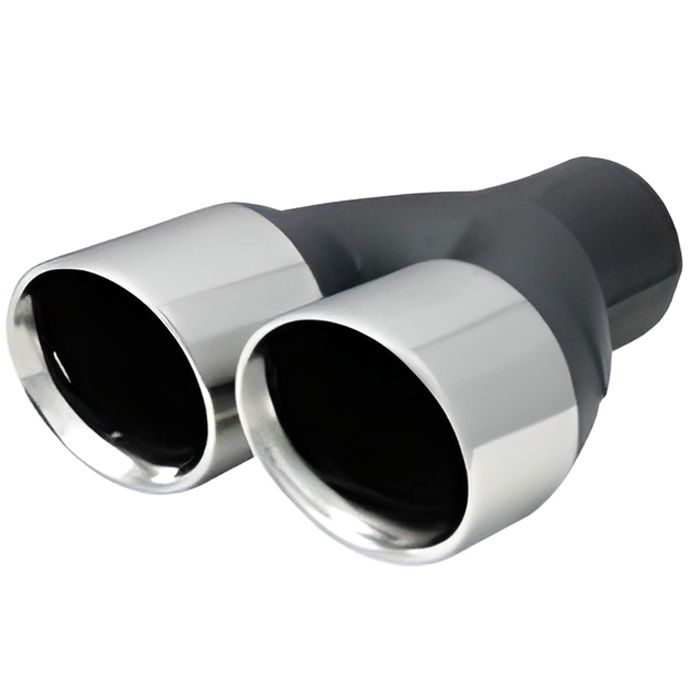 Embout echappement en inox double rond pour sortie 45-60 mm