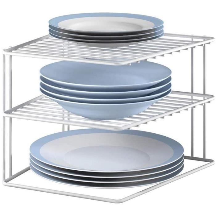 Metaltex Silos 364202 étagère d'angle porte-assiettes Blanc 25 x 25 x 19 cm