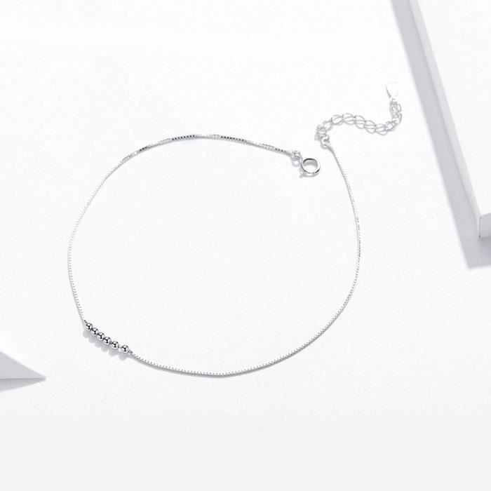 Bracelet Gourmette 22 cm orné de SWAROVSKI ELEMENTS Argent Sterling S925 pour les Femmes Fille Bijoux Cadeau SCT007