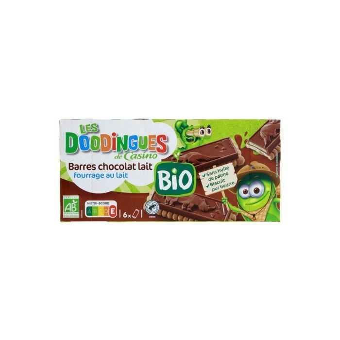 Barres chocolat au lait Bio - 125g