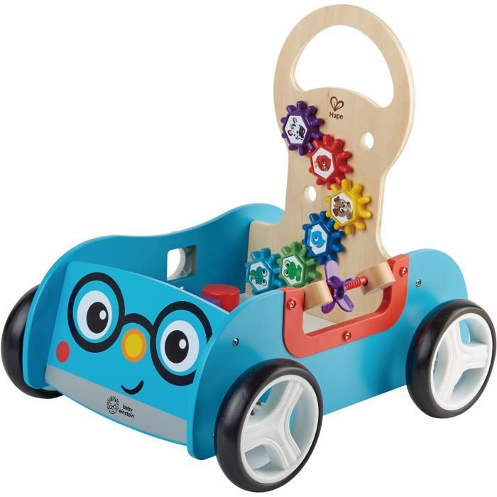 HAPE Trotteur d’activité Baby Einstein - Charriot de marche en bois avec engrenages