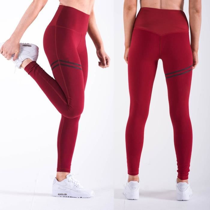 Leggings de Sport pour femmes Pantalons de yoga à haute taille Noir - S