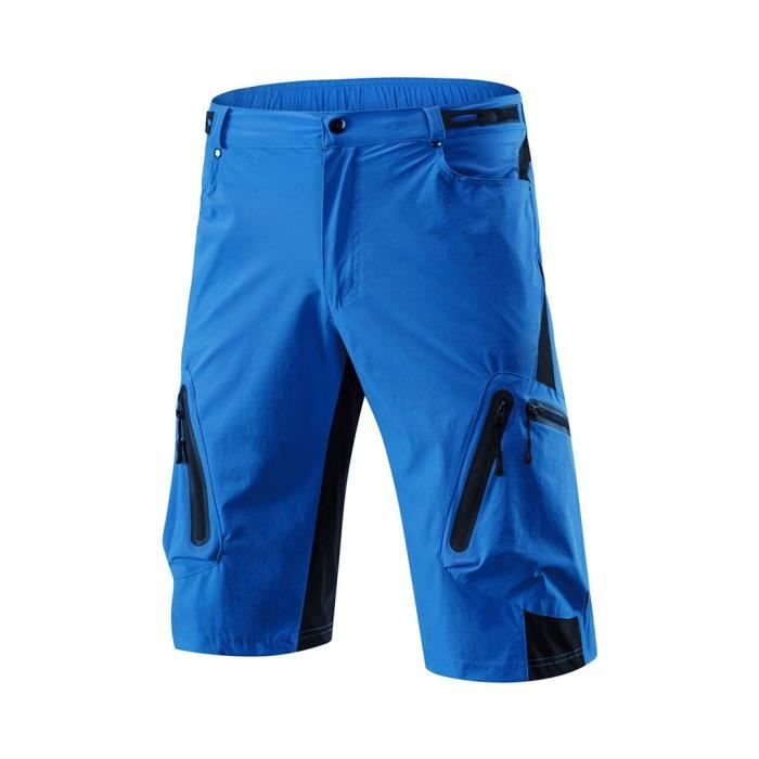 Hommes Cyclisme En Plein Air Vtt Shorts Pantalons D'Été Quick Séchage Breatha Pantalon Bleu