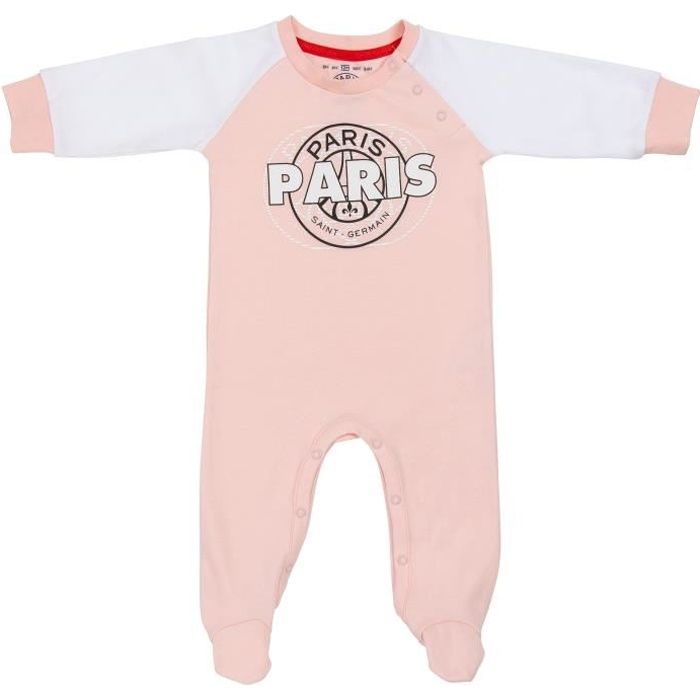 Grenouillère pyjama bébé fille PSG - Collection officielle PARIS SAINT GERMAIN