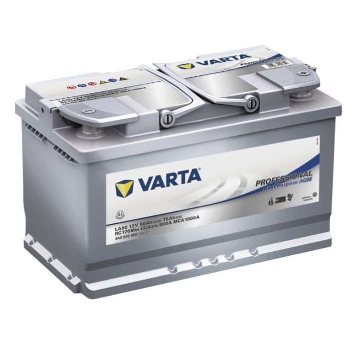 Batterie auxiliaire AGM 80 A