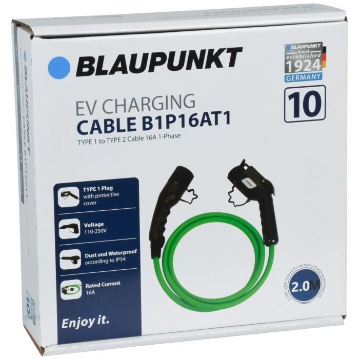 CABLE CHARGE VEHICULE ELECTRIQUE T1->T2 B1P16AT1 N°10 BLAUPUNKT
