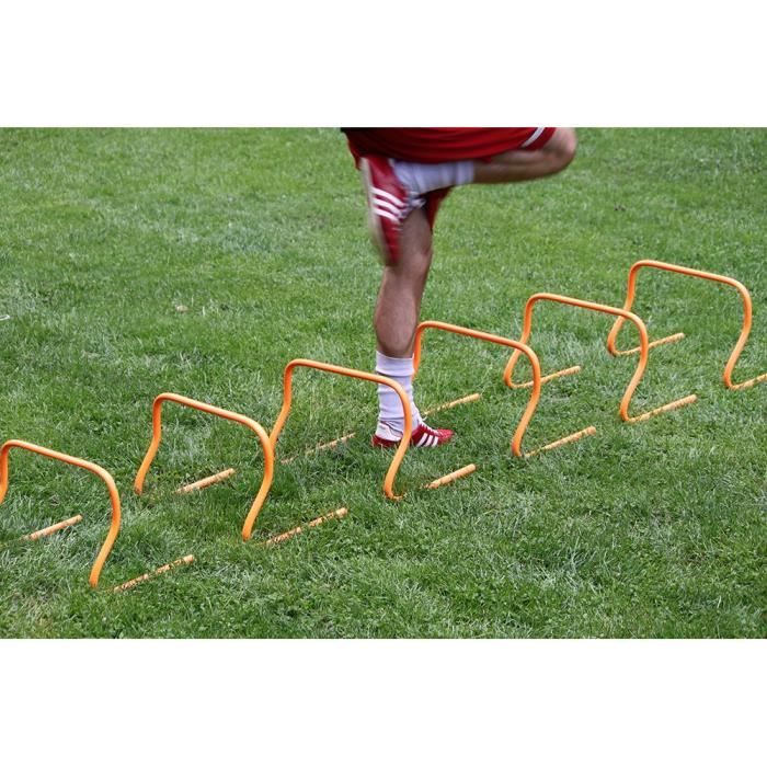 6 pièces Haies de Coordination Football Running Athletisme Exercices Agilité d'entraînement Vitesse équipement en hauteur de 23cm
