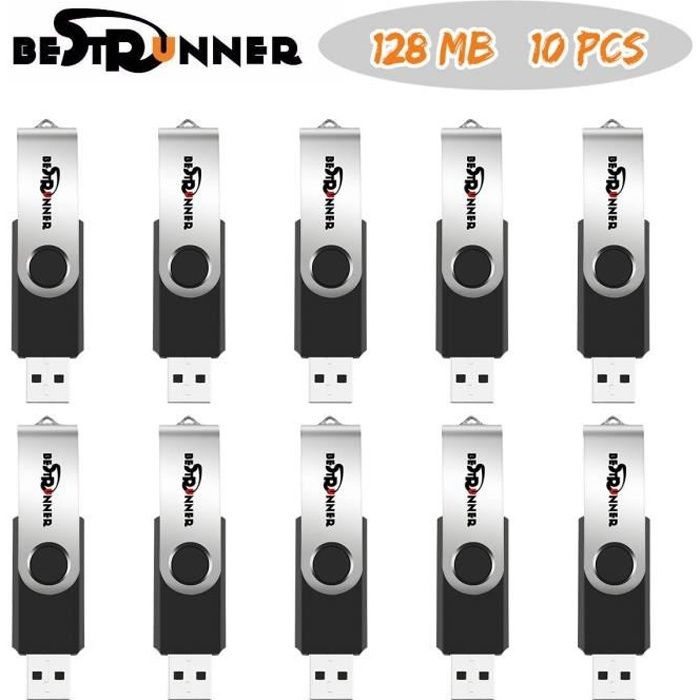10PCS 128MO Clé USB 2.0 Mémoire Drive Disk Pliable Pour PC