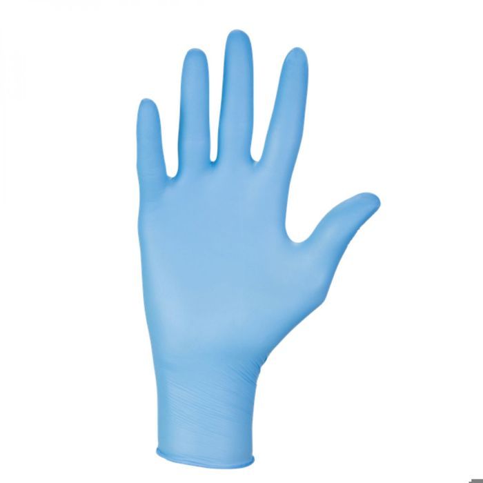 Boite de 100 gants en nitrile jetables - non poudrés - Taille M - Bleu
