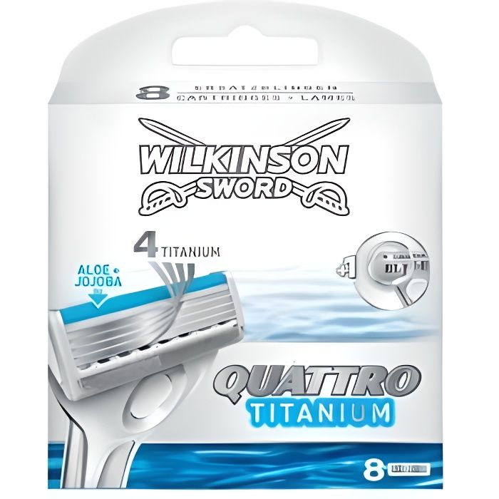 WILKINSON Lames Quattro Titanium Sensitive+ par 8