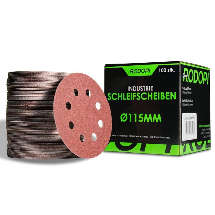 Lot 50 Feuilles Abrasives 115x230 Mm 14 Trous – Grain 40 à 180, Pour Ponceuse Orbitale Bois, Métal, Peinture