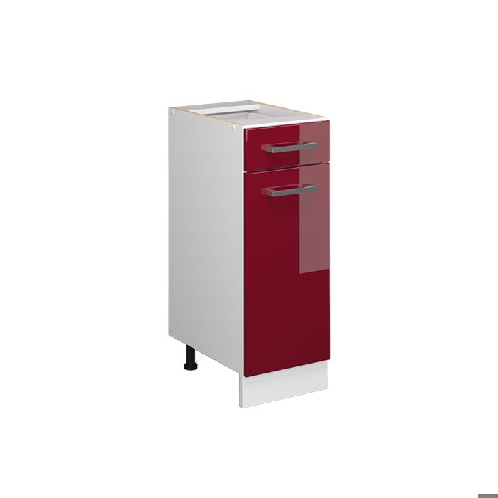 Meuble cuisine R-Line 30cm sans PT Rouge brillant/Blanc Vicco 37708