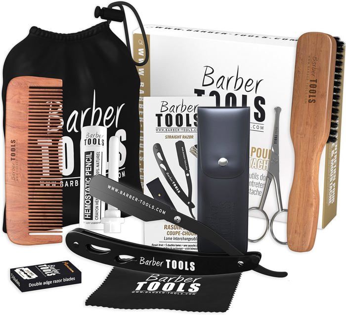 Coffret barbe et rasage pour homme Rasoir coupe choux brosse