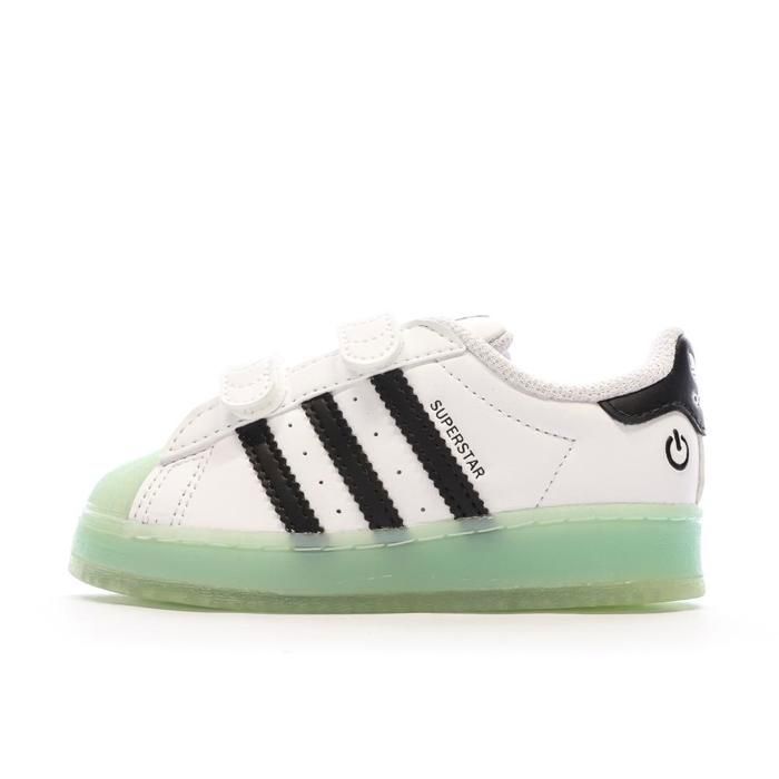 Baskets Blanches Bébé/Enfant Adidas Superstar Led Light Blanc