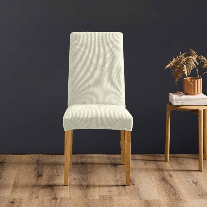 Housse de Chaise - Douceur dIntérieur - Gaufré - Polyester - Blanc Housse de Chaise - Douceur dIntérieur - Gaufré - Polyester - Blanc