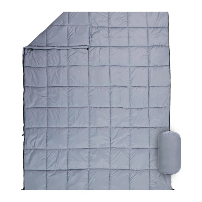 Sac De Couchage Rectangulaire - Skandika Dundee - 220x80cm - Jumelable - Gris - Couverture - 1 Personne - Zip à Gauche - Sport