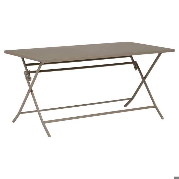 Table de jardin Greensboro 6 places pliable café 150x80cm