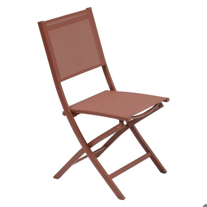 Lot de 4 Chaises de jardin Essentia pliables acajou - Hespéride