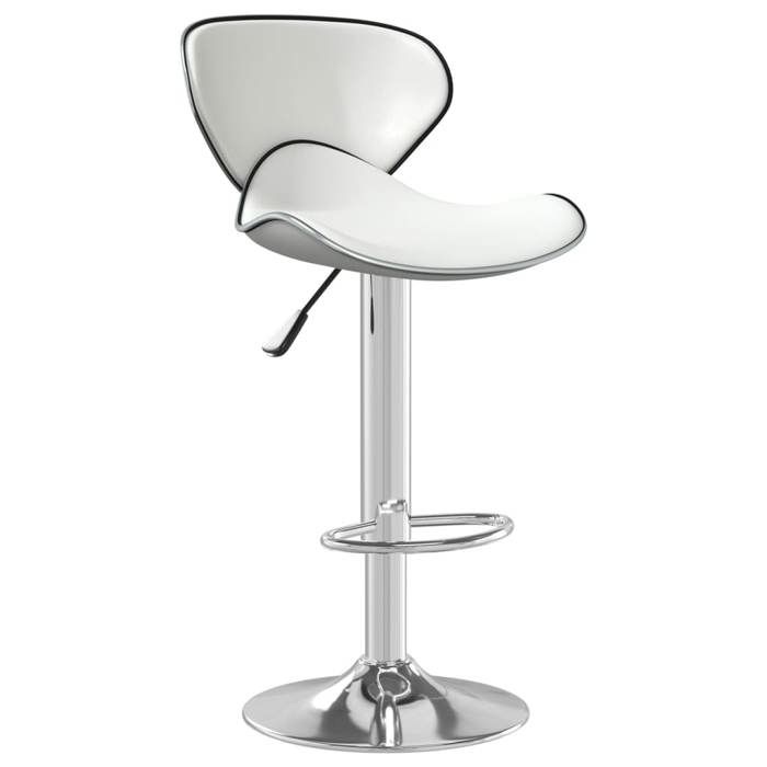 Les Soldes Tabouret de bar (1 PC) - CLOUD - Chaise Haute Cuisine/salon - Blanc Similicuir J1105