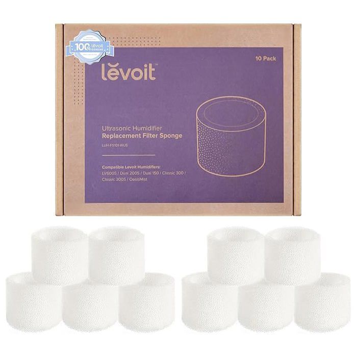 Filtres de rechange humidificateur - LEVOIT - Dual150/Dual200S/Classic300S/LV600S - Lot 10 - Blanc - Compatibles — vue 2