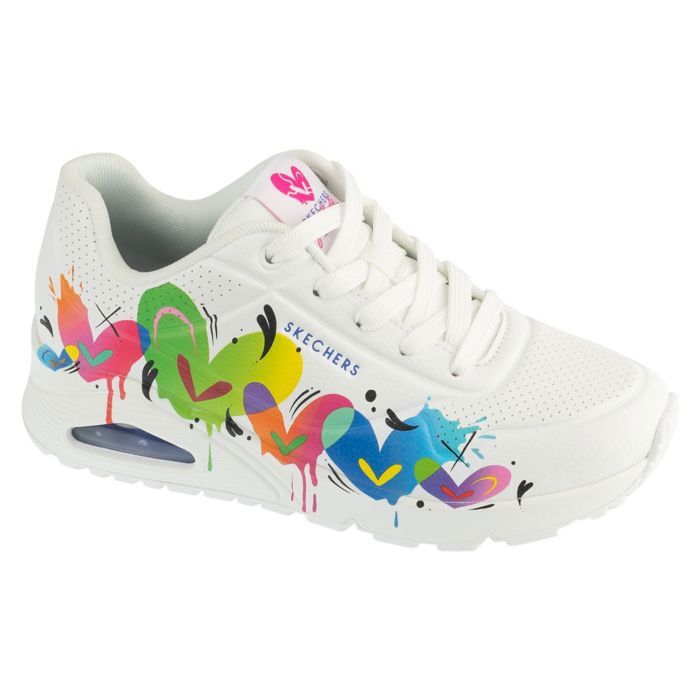 Skechers Baskets Femme - Blanc - Skechers Uno - Jason Naylor