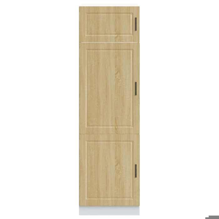 BUFFET de cuisine - Vaisselier/Armoire rangement - Porto chêne sonoma bois dingénierie 60x57x207 cm L587