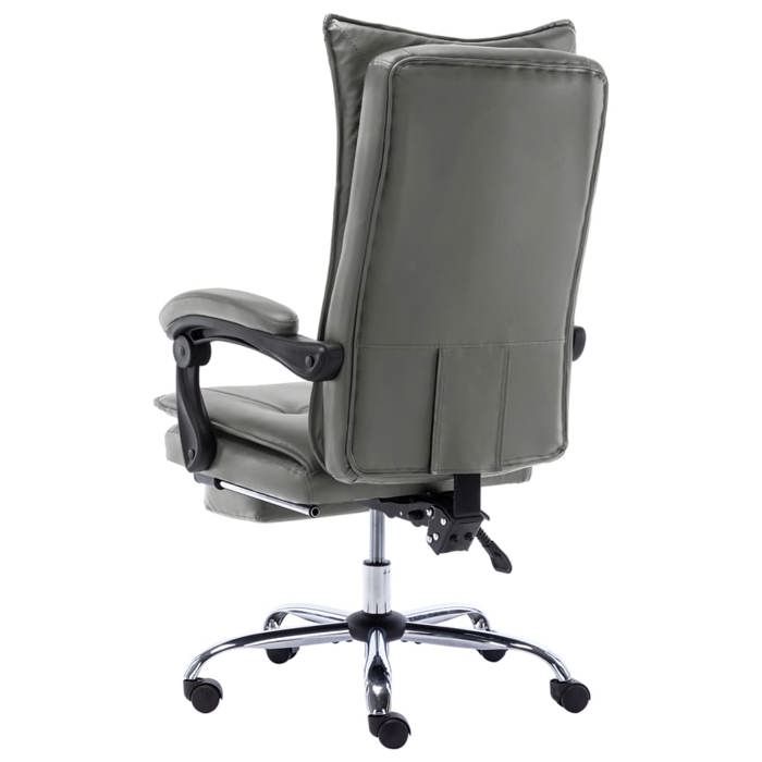 Fauteuil Ergonomique - Anthracite - Chaise de bureau - (1 PC) - Anthracite Similicuir 64x68x(113 - 120) cm F356