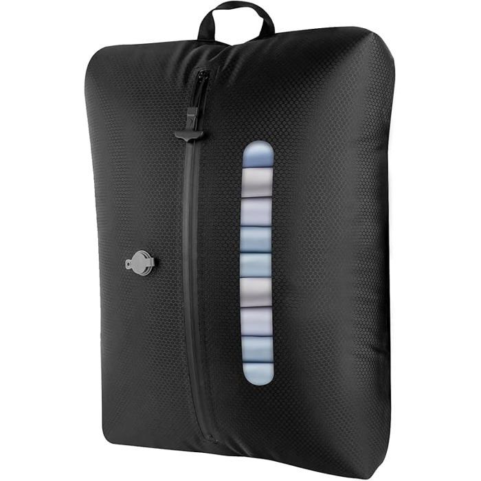 sac compression voyage avec pompe Réutilisables sac aspirant rangement vetement IP67 1 Sacs sous vide sans Pompe Noir