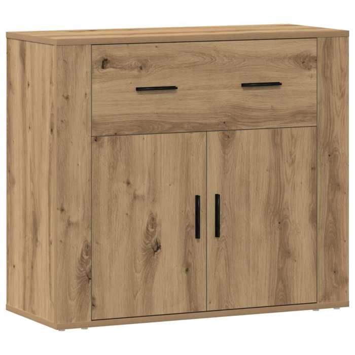 Rangement de cuisine - Buffet chêne artisanal 80x33x70 cm bois dingénierie - Buffet Vaisselier Rangement@380470