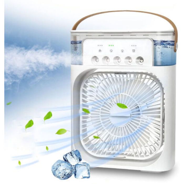 Climatiseur portable - LON® - Refroidisseur évaporatif 3 vitesses - Blanc - Minuterie 1/2/3h et LED 7 couleurs