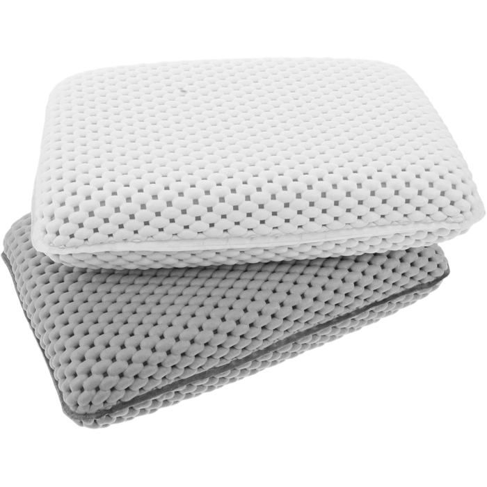 2 Pièces Coussin De Bain Mousse Avec Ventouses Appui-Tête Antidérapant Pour Spa Et Baignoire Accessoire Relaxation PARURE DE BAIN