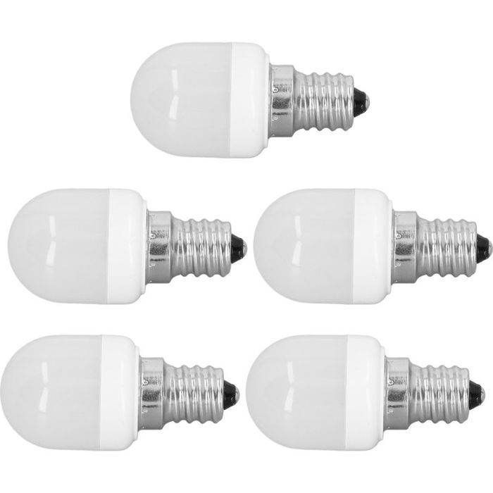 Cinq ampoules à vis E12 ampoules LED 1 5 W 75 lm à lumière douce adaptées aux lampes de table aux plafonniers et aux appliques m
