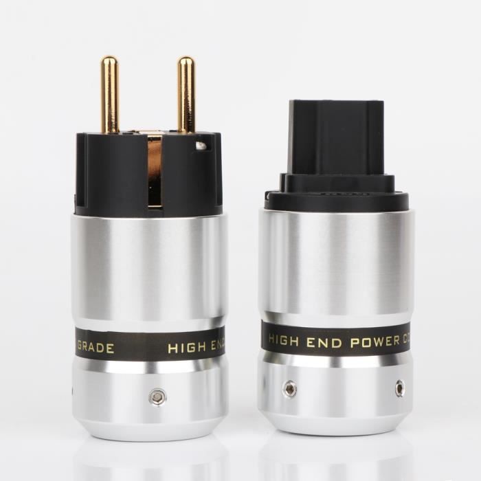 Spina Schuko HI-FI Rodiata + Connettore IEC C15 Per Cavo Alimentazione Audiofilo – Fai Da Te Hi-End