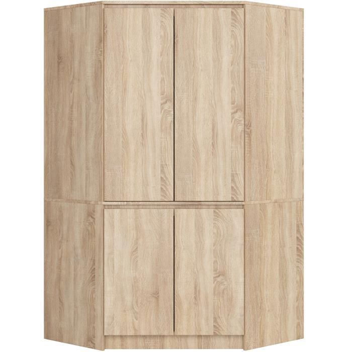 Armoire dangle AKORD S100 Chêne Sonoma 100 cm 4 portes façade Chêne Sonoma 6 étagères 100x50x180 cm Armoire dangle AKORD S100 Chêne Sonoma 100 cm 4 portes façade Chêne Sonoma 6 étagères 100x50x180 cm