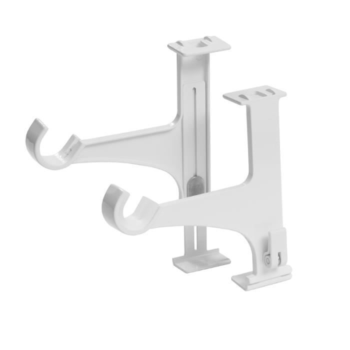 1 support simple/ouvert sans perçage pour barre GEKO blanc Ø20 mm