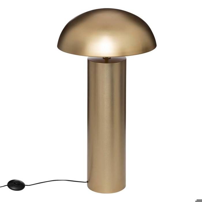 Lampadaire droit Champi en métal H97cm doré