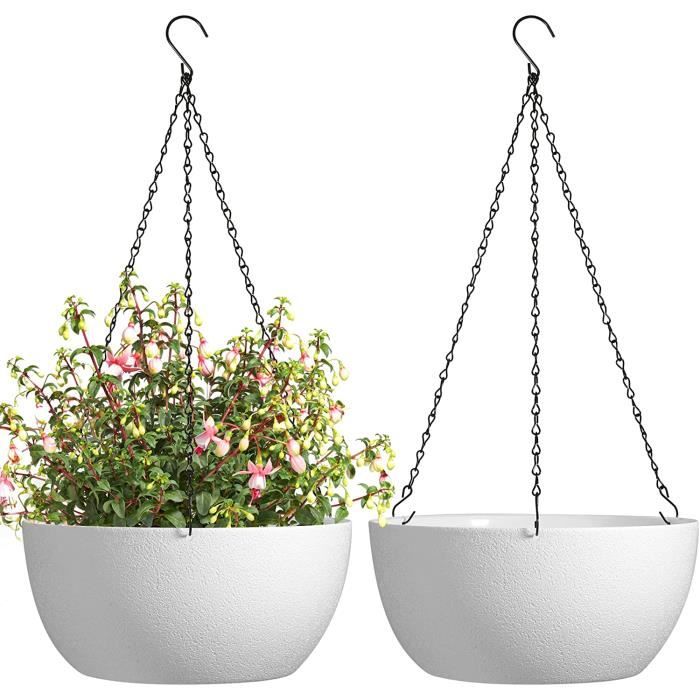 2 Pcs Suspension Plante Support Pots de Fleurs 12 Pouces, Suspendu pour  Fleur Décoration Murale, Amovible,avec Chaîne Suspendue[409] - Cdiscount  Jardin