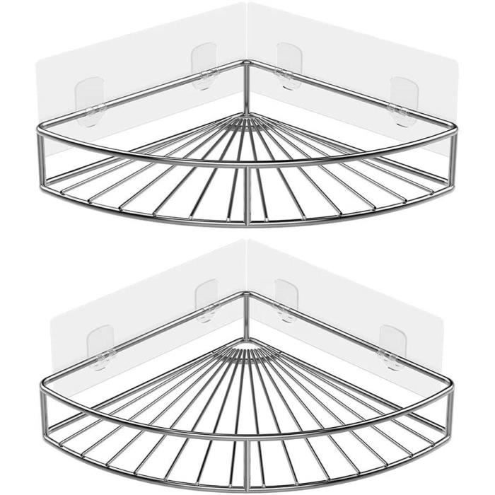10 Pièces Crochet Adhésif Étagère Douche Pour Support D'Angle