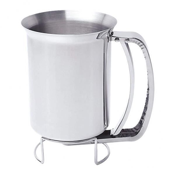 Distributeur De Pâte à Crêpes Niceminiwall 1800 Ml - Acier Inoxydable, 3 Buses, Avec Support