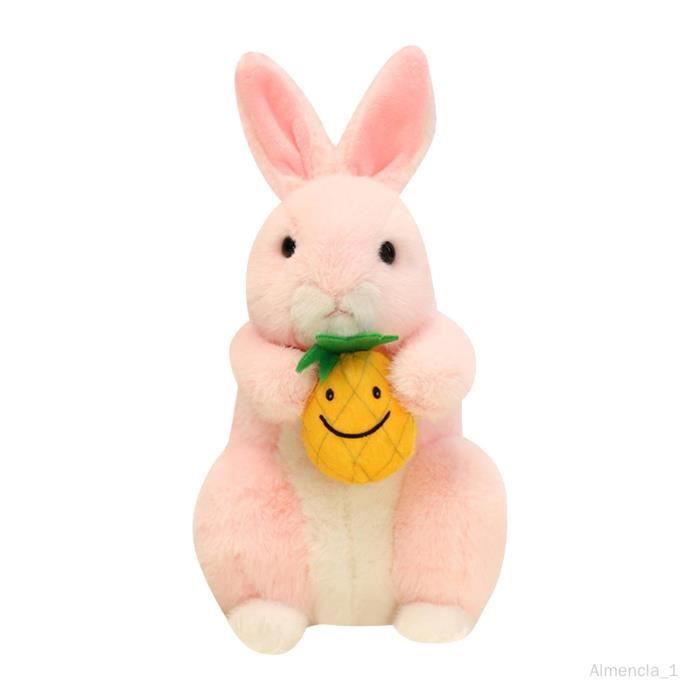 OUOZZZ Famille Lapins De Pâques – Maman Lapin 28 Cm + 4 Bébés – Peluche Douce – Cadeau Surprise Fermeture Éclair