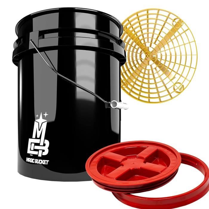 Kit Lavage Voiture Professionnel - Seau 20L Avec Grit Guard