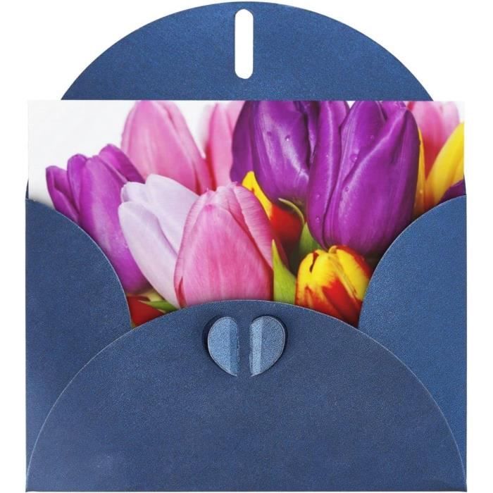 Lot De 10 Cartes Vierges Et Enveloppes, Cartes De Vœux Colorées Avec Motif  Tulipe Et Feuilles Avec Enveloppes, Pour Mariage[x17774] - Cdiscount  Beaux-Arts et Loisirs créatifs